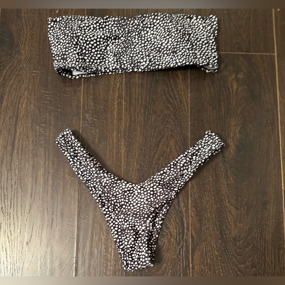Zaful Black and White Polka Dot Bikini